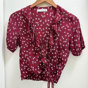 Faithfull the Brand 2 Carayes Wrap Blouse Top Betina Floral Revolve Size XS